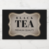 Bocaux Étiquette de pot personnalisé pour le thé noir ou  (Étiquettes simples)