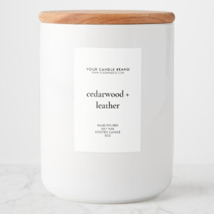 Bocaux Étiquette de produit pour bougie moderne simple