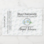 Bocaux 🌼 Étiquette de savon Chamomile pour bain & produi (Étiquettes simples)