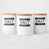 Bocaux Étiquette de sel minimaliste pour contenants (Bouteilles)
