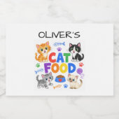 Bocaux Étiquette de stockage d'aliments pour chats unique (Étiquettes simples)