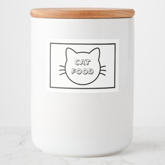 Bocaux Étiquette de stockage de nourriture pour chat (Devant)