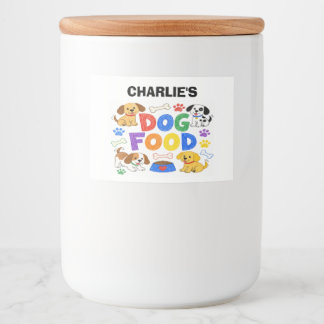 Bocaux Étiquette de stockage de nourriture pour chien col
