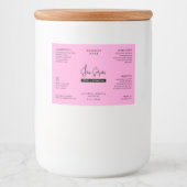 Bocaux Étiquette imperméable tendance rose 2 OZ pour bout (Devant)