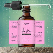 Bocaux Étiquette imperméable tendance rose 2 OZ pour bout