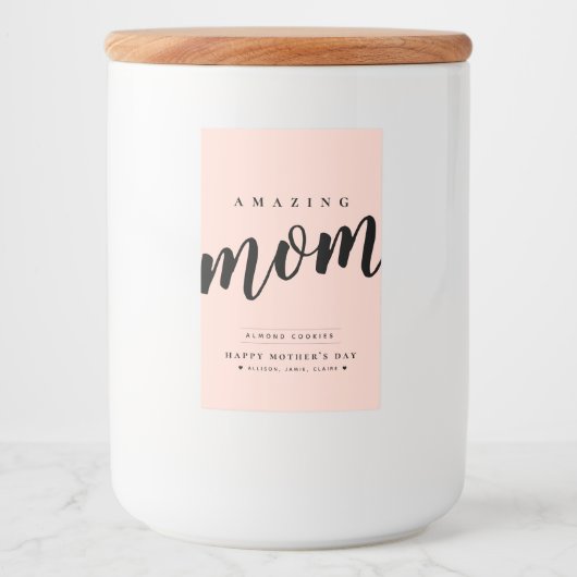 Bocaux Simple moderne Jar/Conteneur Étiquette pour maman (Devant)