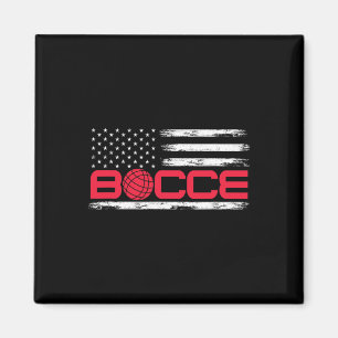 Bocce Bal Amerikaanse Vlag Bocci Speler 4de Juli Magneet