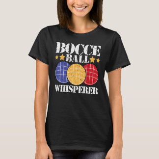 Bocce bal fluisteraar speler t-shirt