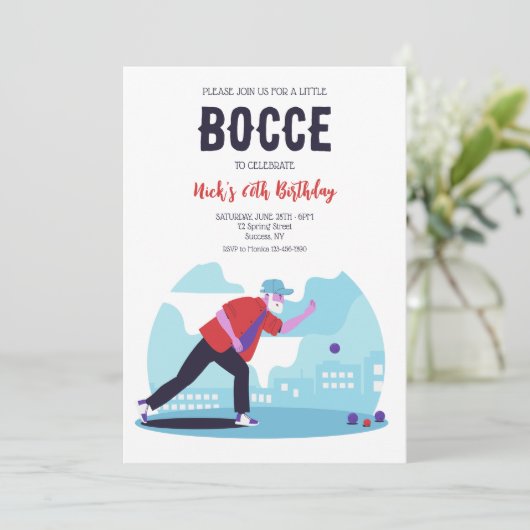 Bocce Bal Kaart (Staand voorkant)