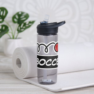 Bocce-bal met gepersonaliseerde naam waterfles