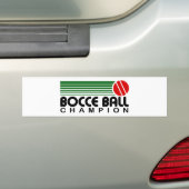 Bocce Ball Champion Bumpersticker (Op auto)