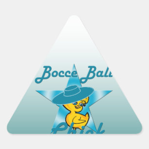 Bocce Ball Chick #7 Driehoek Sticker