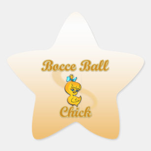Bocce Ball Chick Ster Sticker