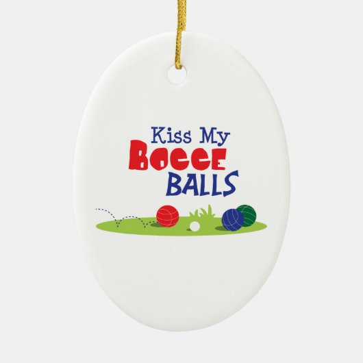 Bocce Ball Game Keramisch Ornament (Voorkant)