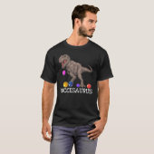 Bocce Ball Player Dinosaur Rex Boccesaurus T-shirt (Voorkant volledig)