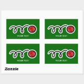 Bocce ball rechthoekige sticker (Vel)