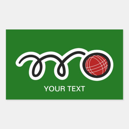 Bocce ball rechthoekige sticker (Voorkant)