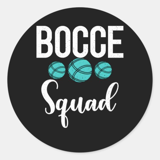 Bocce Ball Squad Ronde Sticker (Voorkant)