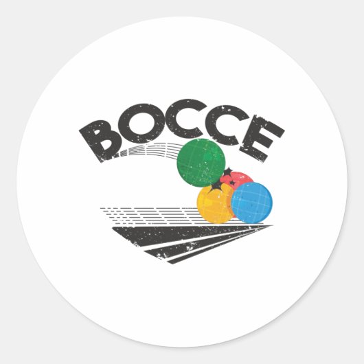 Bocce Balls Game Ronde Sticker (Voorkant)