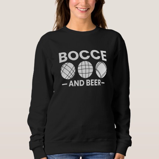Bocce & Beer Bocce Ball Player Trui (Voorkant)