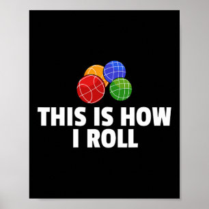 Bocce Byll Cadeau Italiaanse Bowling Bocci Speler Poster