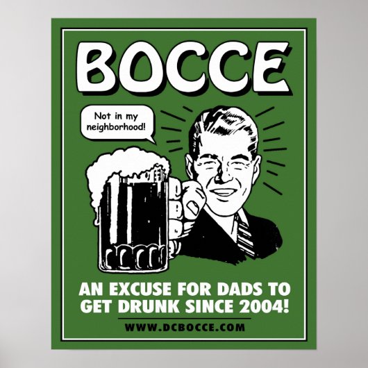 Bocce Dads Poster - Groen (Voorkant)