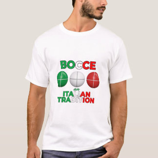 Bocce een Italiaanse Traditie Italia Tricolore T-shirt