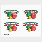 Bocce in Banner Carré Sticker (Feuille)