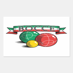 Bocce in Banner Carré Sticker