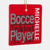 Bocce Player Extraordinaire CUSTOM Keramisch Ornament (Rechts)