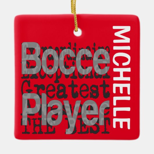 Bocce Player Extraordinaire CUSTOM Keramisch Ornament (Voorkant)