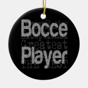 Bocce Player Extraordinaire Keramisch Ornament
