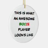 bocce player, geweldige keramisch ornament (Rechts)