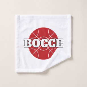 Bocce rouge Conception tissu de lavage personnalis