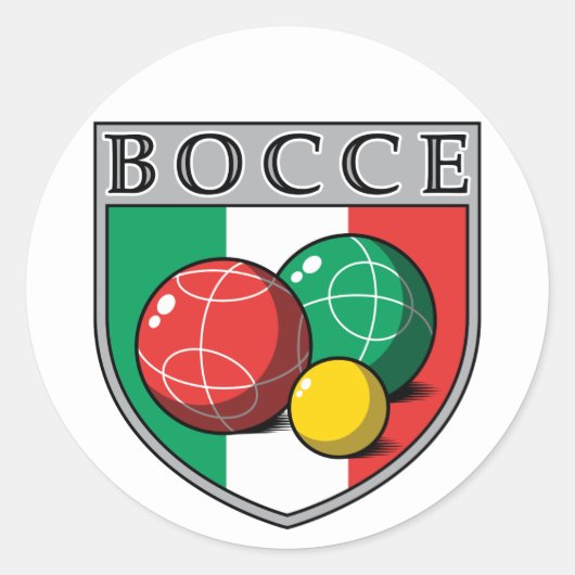 Bocce Shield Round Sticker (Devant)