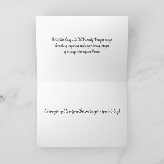 Boccia Boy Reference met Paddle Birthday Card Kaart (Binnen)