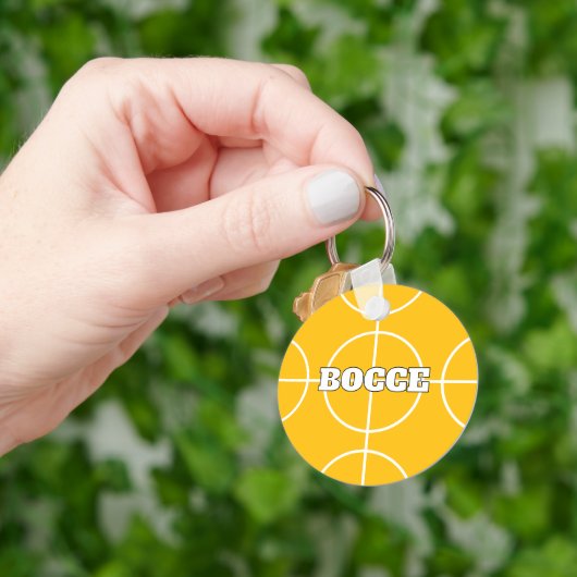 Boccie bal sleutelhanger met aangepaste kleur en t (Hand)