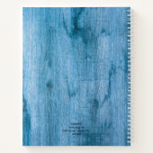 Bocetos Estilo Madera Azul Rústico Creativo Notitieboek (Achterkant)