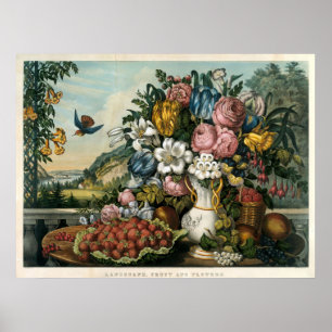  bocht en boomgaard poster