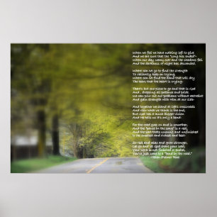 Bocht op de weg poster