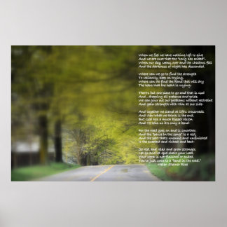 Bocht op de weg poster