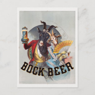 Bock Beer USA Vintage Poster 1883 Briefkaart