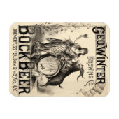 Bock Bierbrouwen Co Lager  Antiek Rustiek Magneet (Horizontaal)