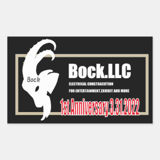 Bock.LLC 1st Anniversary ステッカー スクエア Rechthoekige Sticker