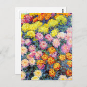 Bod van Chrysanthemums van Monet Briefkaart (Voorkant / Achterkant)