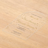 Boda de oro bewerkbaar acryl uitnodigingen (Laagn)