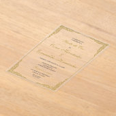 Boda de oro elegante bewerkbaar acryl uitnodigingen (Laagn)