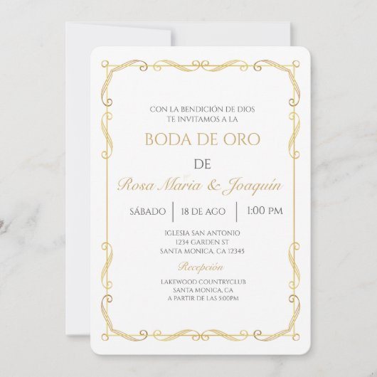 Boda de oro kaart (Voorkant)