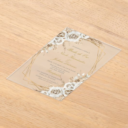 Boda de oro wedding acrylic invitation (Poser)