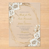 Boda de oro wedding acrylic invitation (Recto)